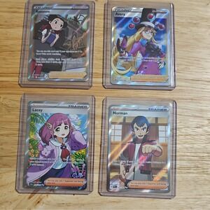 Avery / Lacey / Norman/ Roxanne Full Art Trainers Lot Of 4 Pokémon Card  NM